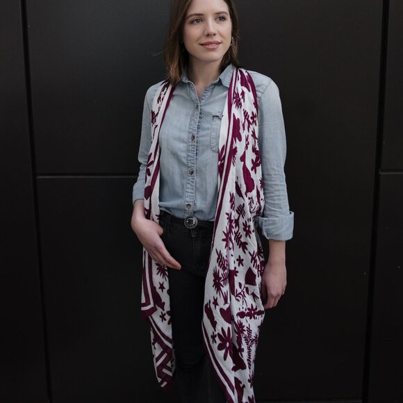 Texas A&M Aggies Game Day Scarf Kimono 38" x 70" - Picture 6 of 16